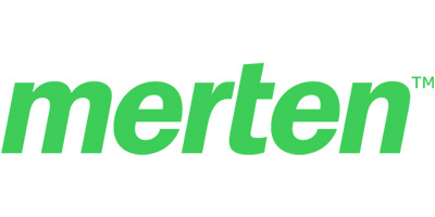 Logo von Merten in grüner Schrift, Hersteller für vielfältige Schalterprogramme und Schalterdesigns.